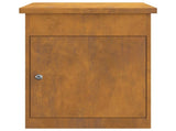 Parcel Drop Box Rusty 47.5 x 38 x 59 cm Weathering Steel 874946