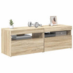 TV Cabinets with LED Lights 2 pcs Sonoma Oak 60x35x40 cm 804416