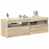 TV Cabinets with LED Lights 2 pcs Sonoma Oak 60x35x40 cm 804416