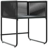 Chair with Cushion 4 pcs Black and Anthracite PE Rattan 42003027