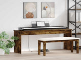Keyboard Stand Smoked Oak 130 x 32 x 64 cm Engineered Wood 899483