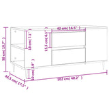 ZNTS Coffee Table High Gloss White 102x44.5x50 cm Engineered Wood 830990