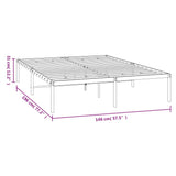 ZNTS Metal Bed Frame without Mattress White 140x190cm 350913