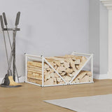 Firewood Rack White 70x43x34.5 cm Cold-rolled steel 864174