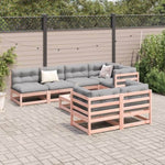 ZNTS 8 Piece Garden Sofa Set Solid Wood Douglas Fir 3299344