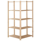 327323 5-Tier Storage Corner Rack 82,5x82,5x170 cm Solid Pinewood