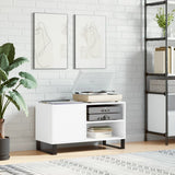 Record Cabinet White 85x38x48 cm Engineered Wood 831708