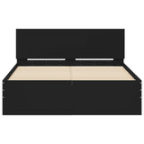 Bed Frame Black Engineered wood, Plywood Small Double Durable 3207512