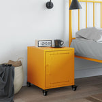 ZNTS Bedside Cabinet Mustard Yellow 36x39x43.5 cm Steel 846620