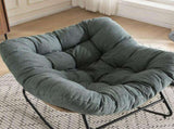 Oversize Rocking Chair Egg-Shaped Wicker Rattan Patio Lounge with Thick Cushion, Perfect for W5807P528179
