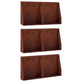 Retaining Wall 6 pcs 40 x 12 x 40 cm Weathering Steel Rusty 3449148