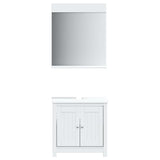 2 Piece Bathroom Furniture Set "BERG" White Solid Wood Pine 3206492