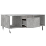 ZNTS Coffee Table Concrete Grey 90x50x36.5 cm Engineered Wood 830592