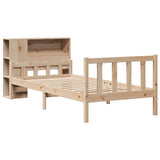 Bookcase Bed without Mattress 90x190 cm Single Solid Wood Pine 3322107