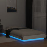 Bed Frame with LED Lights without Mattress White 75x190cm 3281154