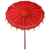 Balinese Parasol Red 215 x 215 x 260 cm Cotton and Wood 42006459