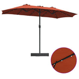 Garden Parasol Terracotta 385 x 209 x 244 cm Polyester 42003288