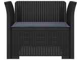 1-Seater Armchair with Cushion Rattan Look PP Anthracite 8011855
