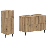 2 Piece Bathroom Cabinet Set ZWOLLE Artisan Oak Engineered Wood 3417683