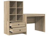 Desk with Drawer with Shelf with Storage 2 pcs Sonoma Oak 3337347