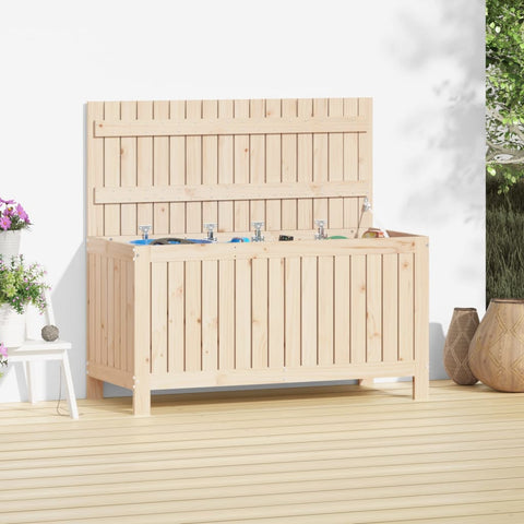 ZNTS Garden Storage Box 115x49x60 cm Solid Wood Pine 823836