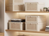 4pcs Folding Storage Box Wardrobe Organizer Clothes Storage Boxes Foldable Bags 19930228