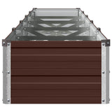 Raised Garden Bed Brown 400 x 40 x 24 cm cold-rolled steel 8006355