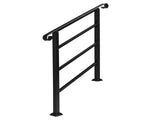 Handrails for Outdoor Steps, Wrought Iron Handrail Fits 1 or 3 Steps, Transitional Handrail with 44429222