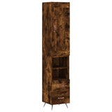 Highboard Smoked Oak 34.5x34x180 cm Engineered Wood 3200238