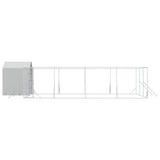 Outdoor Dog Kennel with Roof Silver 10x6x2.5 m Galvanised Steel 3190480