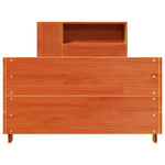 ZNTS Bed Frame without Mattress Wax Brown 90x200 cm Solid Wood Pine 3323670