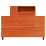 ZNTS Bed Frame without Mattress Wax Brown 90x200 cm Solid Wood Pine 3323670
