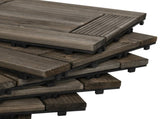 27 Pcs Wooden Interlocking Decking Tiles, 30 x 30 cm Outdoor Flooring Tiles, 2.5 per Pack, for T3398P322184