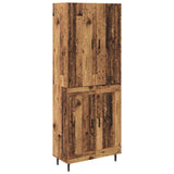 Highboard 2 pcs Old Wood Engineered Wood and Glass 3415690