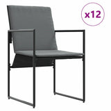 Garden Dining Set 13 pcs Black Steel 3335862