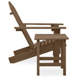 Garden Adirondack Chair with Table Solid Fir Wood Brown 315921