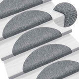 ZNTS Stair Mats Self-adhesive 20 pcs Light Grey 56x17x3 cm 3365670