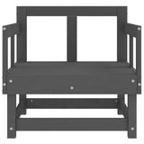 Garden Chairs 2 pcs Grey Solid Wood Pine 825389