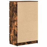 Drawer Cabinet Smoked Oak 60x36x103 cm Engineered Wood 823021