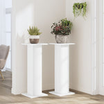 Plant Stands 2 pcs White 30x30x80 cm Engineered Wood 3307864