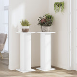 Plant Stands 2 pcs White 30x30x80 cm Engineered Wood 3307864