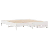 Bed Frame without Mattress White 180x200 cm Super King Solid Wood Pine 3301702