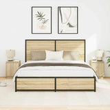 Bedside Cabinets with LED Lights 2 pcs Sonoma Oak 38x34x50 cm 861270