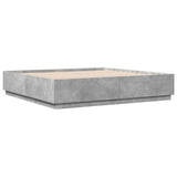 Bed Frame without Mattress Concrete Grey 200x200 cm 3209677