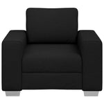 ZNTS Black Fabric Armchair 59 cm 4105209