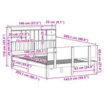 Bookcase Bed without Mattress 140x200cm Solid Wood Pine 3322692