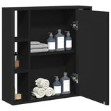 Bathroom Mirror Cabinet Black 60x16x60 cm Engineered Wood 842426