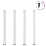 Console Table Legs 4 pcs White 72-74 cm Steel 4012457