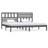 Bed Frame without Mattress Grey Solid Wood Pine 200x200 cm 3101045