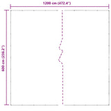 Clear Tarpaulin with Eyelets 6x12 m PVC 4018620
